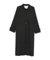 Alysi Button-front Trench Coat In Black