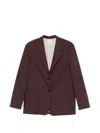 Alysi Button Jacket In Brown