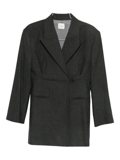 Alysi Buttoned Coat In Black