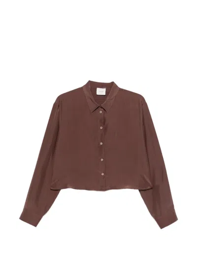 Alysi Buttoned Shirt In Brown