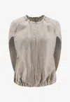 Alysi Buttoned Sleeveless Jacket In Gray