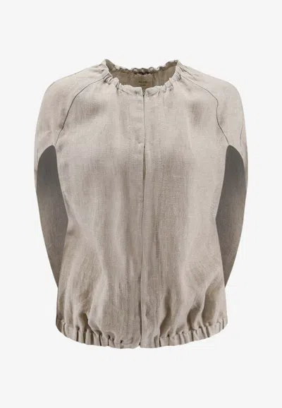 ALYSI BUTTONED SLEEVELESS JACKET