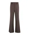 Alysi Belt Loop Casual Pants In Brown