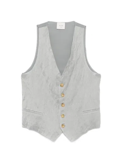 Alysi Button-fastening Waistcoat In Gray