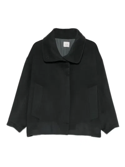 Alysi Caban Wool Coat In Gray