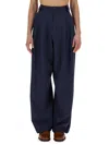 Alysi Pleated Wide-leg Trousers In Multicolor