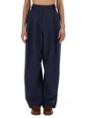 Alysi Pleated Wide-leg Trousers In Multicolour
