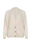 Alysi Cardigan Made Of A Cashmere Blend In Neutral