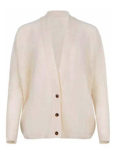 Alysi Cardigan Made Of A Cashmere Blend In Yellow