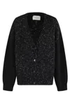 Alysi Cardigan Soft Tricot Cbottoni In Black