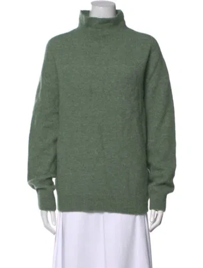 Pre-owned Alysi Cashmere Turtleneck Sweater In Green