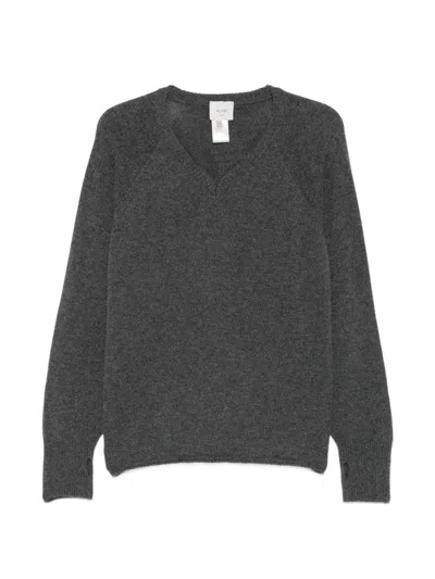 Alysi Cashmere V-necked Sweater In Grey