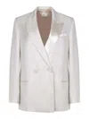 Alysi Jacket Made From A Linen Blend In White