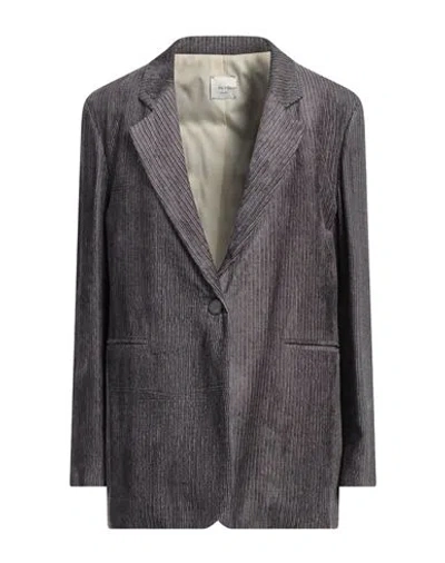 Alysi Chocolat Woman Blazer Dark Purple Size 8 Viscose