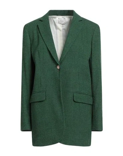 Alysi Chocolat Woman Blazer Green Size 6 Virgin Wool