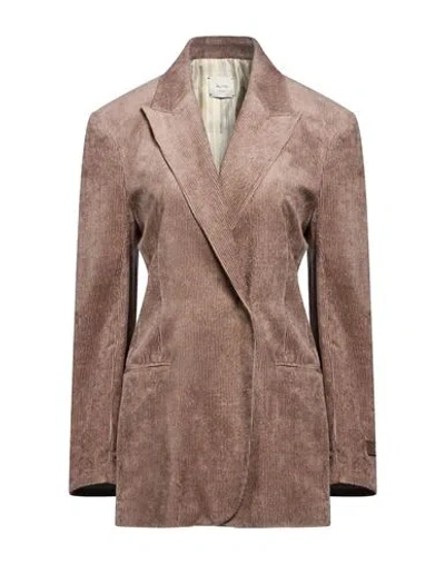 Alysi Chocolat Woman Blazer Light Brown Size 8 Viscose