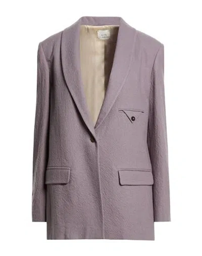 Alysi Chocolat Woman Blazer Lilac Size 6 Virgin Wool In Purple