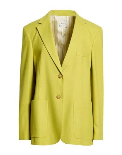 Alysi Chocolat Woman Blazer Lime Green Size 4 Viscose, Wool, Polyester, Elastane