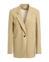 Alysi Chocolat Woman Blazer Sage Green Size 6 Virgin Wool, Wool, Viscose In Neutral