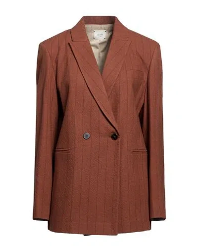 Alysi Chocolat Woman Blazer Tan Size 8 Virgin Wool In Brown