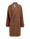 Alysi Woman Coat Brown Size 8 Alpaca Wool, Virgin Wool, Polyamide