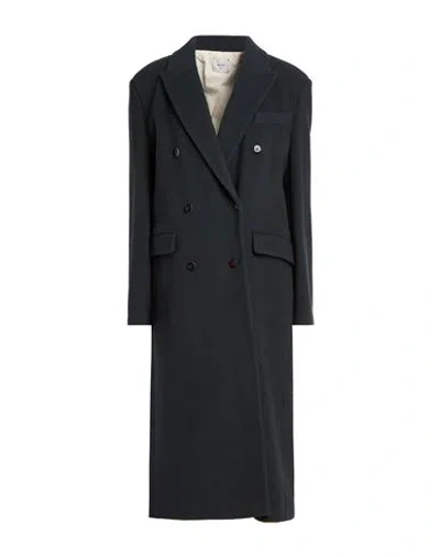 Alysi Chocolat Woman Coat Charcoal Size 4 Virgin Wool In Gray
