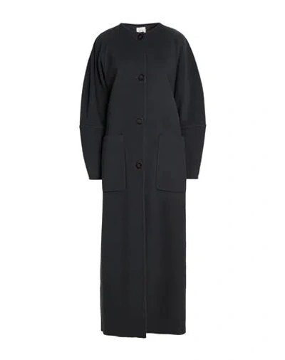 Alysi Chocolat Woman Coat Charcoal Size 4 Virgin Wool, Viscose, Polyester In Gray