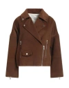 Alysi Chocolat Woman Jacket Brown Size 6 Alpaca Wool, Virgin Wool, Polyamide