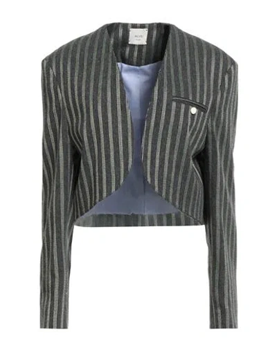 Alysi Chocolat Woman Jacket Charcoal Size 4 Wool, Virgin Wool, Polyamide, Viscose
