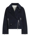 Alysi Chocolat Woman Jacket Midnight Blue Size 6 Alpaca Wool, Virgin Wool, Polyamide