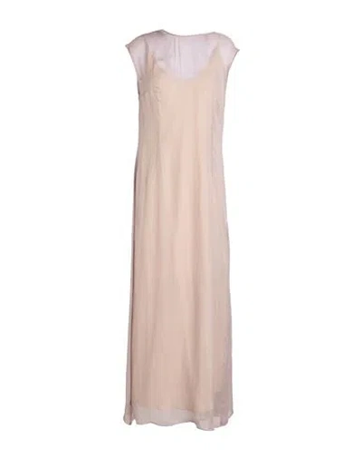 Alysi Chocolat Woman Maxi Dress Antique Rose Size 10 Silk In Pink