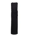 Alysi Chocolat Woman Maxi Dress Black Size 4 Virgin Wool In Black