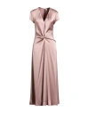 Alysi Chocolat Woman Maxi Dress Blush Size 8 Acetate, Viscose In Pink
