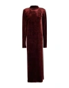 Alysi Chocolat Woman Maxi Dress Chocolate Brown Size 10 Viscose, Polyester