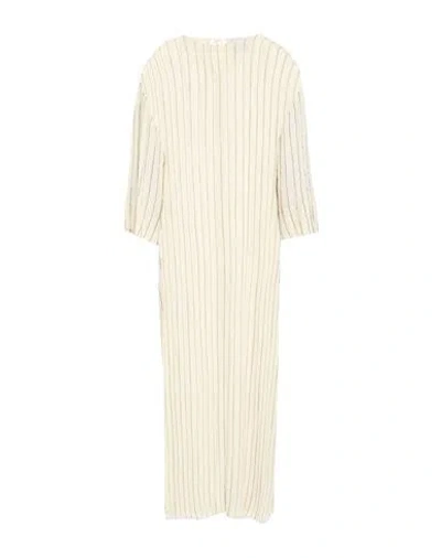 Alysi Chocolat Woman Maxi Dress Cream Size 10 Silk In Neutral