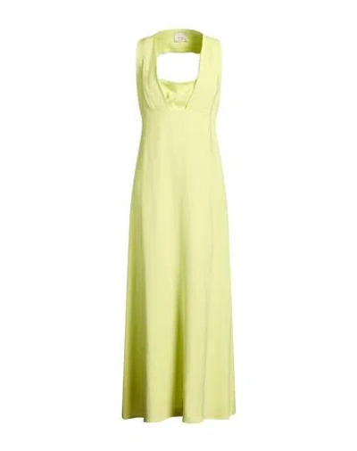 Alysi Chocolat Woman Maxi Dress Lime Green Size 6 Viscose, Cotton, Elastane