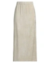 Alysi Chocolat Woman Maxi Skirt Beige Size 8 Viscose
