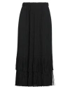 Alysi Chocolat Woman Midi Skirt Black Size 0 Polyester