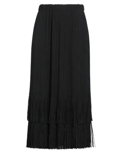 Alysi Chocolat Woman Midi Skirt Black Size 0 Polyester