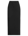 Alysi Chocolat Woman Midi Skirt Black Size 4 Polyester, Viscose, Elastane