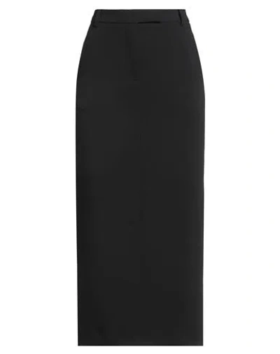 Alysi Chocolat Woman Midi Skirt Black Size 4 Polyester, Viscose, Elastane