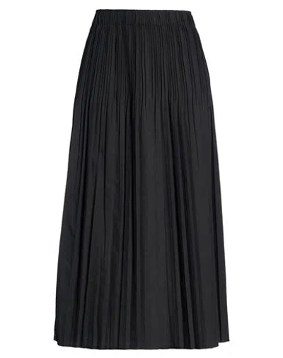 Alysi Chocolat Woman Midi Skirt Black Size 8 Polyester, Cotton