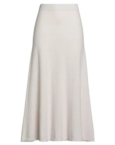 Alysi Chocolat Woman Midi Skirt Light Pink Size M Merino Wool