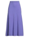 Alysi Chocolat Woman Midi Skirt Purple Size S Merino Wool