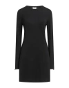 Alysi Chocolat Woman Mini Dress Black Size 4 Virgin Wool
