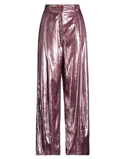 Alysi Chocolat Woman Pants Antique Rose Size 8 Polyester In Pink
