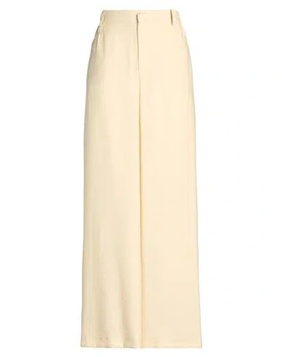 Alysi Chocolat Woman Pants Beige Size 8 Cupro, Elastane In Neutral