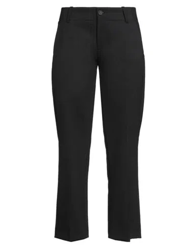 Alysi Chocolat Woman Pants Black Size 2 Polyester, Virgin Wool, Elastane