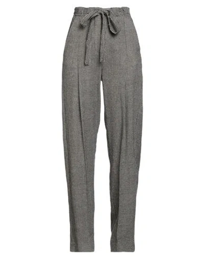 Alysi Chocolat Woman Pants Black Size 6 Virgin Wool In Gray