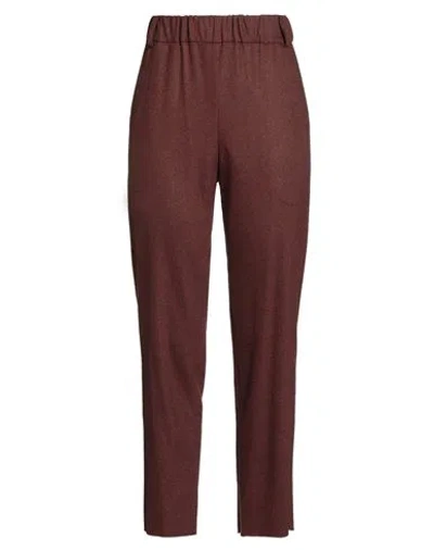 Alysi Chocolat Woman Pants Brown Size 4 Virgin Wool, Polyamide